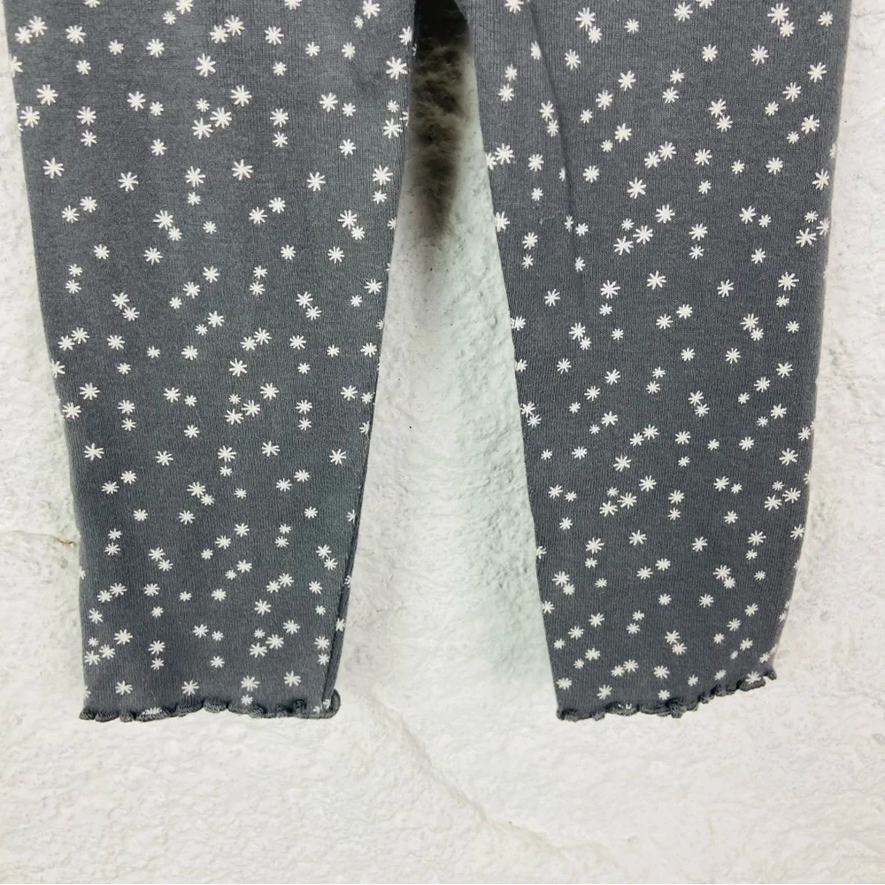 GYMBOREE Gray Floral ruffles bottoms Kids cotton Leggings size 2T